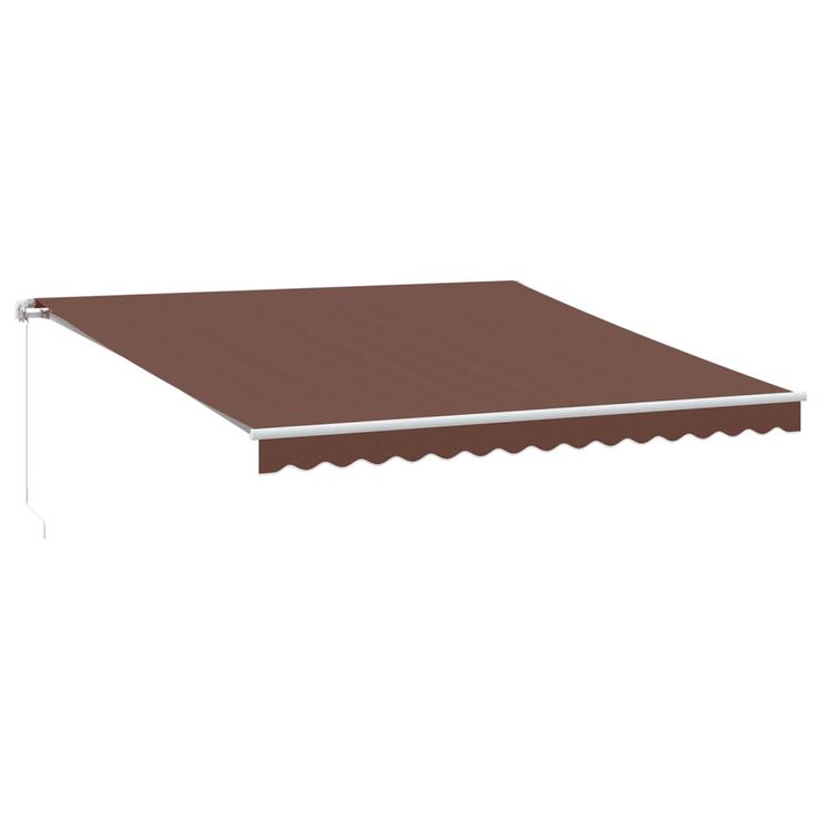 Käsin kelattava markiisi LED ruskea 400x300 cm (15379)