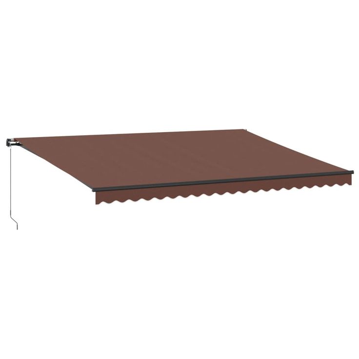 Käsin kelattava markiisi LED-valoilla ruskea 500x350 cm (15412)