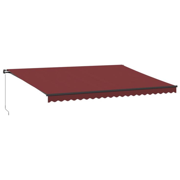 Käsin kelattava markiisi LEDit viininpunainen 500x350 cm (15007)