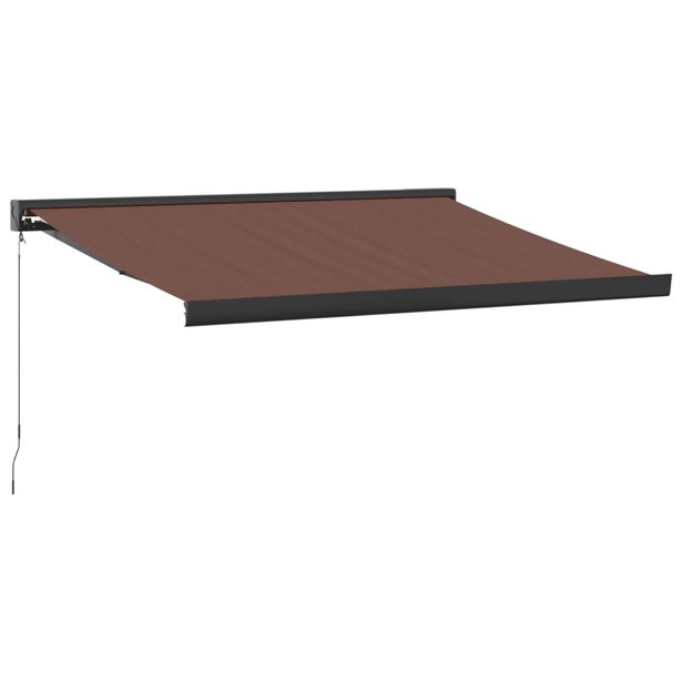 Käsin kelattava markiisi ruskea 300x250 cm (15723)