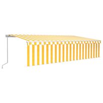 Käsin sisäänkelattava markiisi verhoilla, 6x3 m, eri värejä (14348)