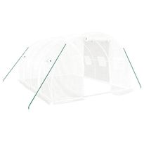 Kasvihuone teräsrungolla, 3x2x2 m - 24x3x2 m, eri kokoja ja värejä (29939)