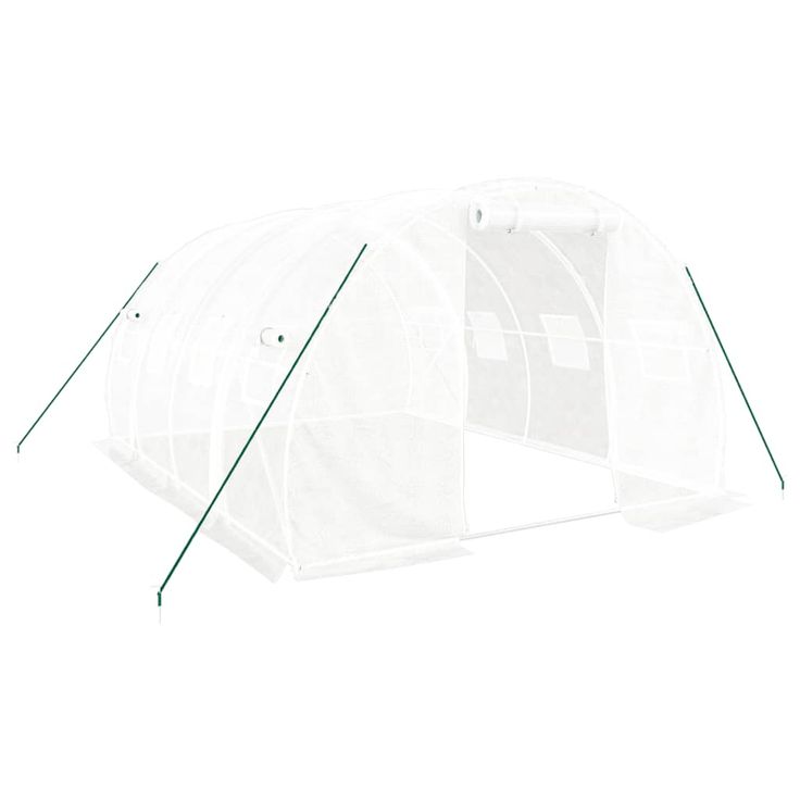 Kasvihuone teräsrungolla valkoinen 12 m² 4x3x2 m (88050)