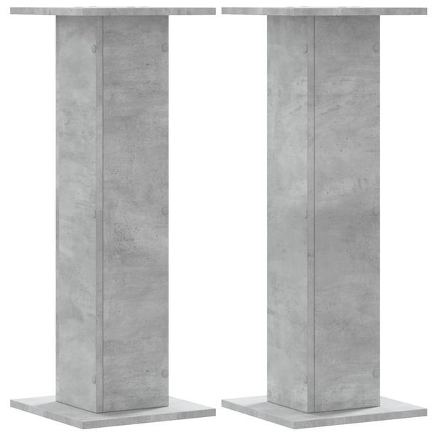 Kasvitelineet 2 kpl betoninharmaa 30x30x80 cm tekninen puu (07867)