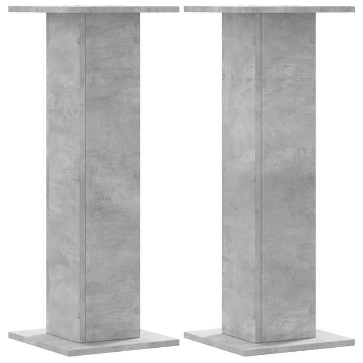 Kasvitelineet 2 kpl betoninharmaa 30x30x80 cm tekninen puu (07867)