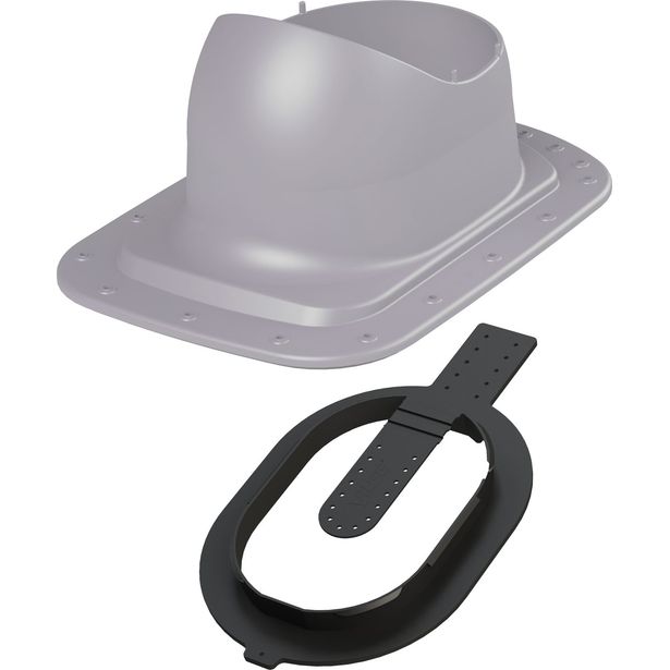 Peltikaton läpivienti Vilpe Classic Loiva Click, vaaleanharmaa