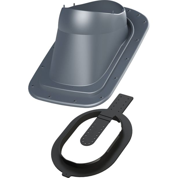 Peltikaton läpivienti Vilpe Classic Vino Click, harmaa