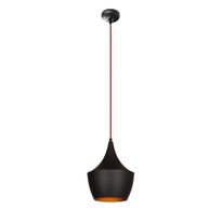 Kattovalaisin Linento Lighting Elmas, musta/punainen, Ø23cm