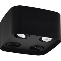 LED-Kattovalaisin Eglo connect.z Caminales-Z, 24x24cm, 20W, RGBW, musta