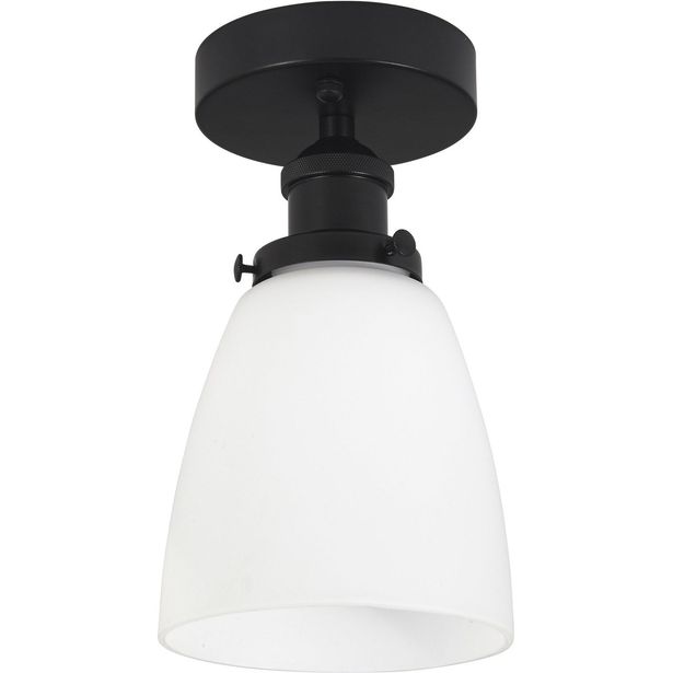 Kattovalaisin PR Home Kappa, Ø140x250mm, musta/opaalivalkoinen