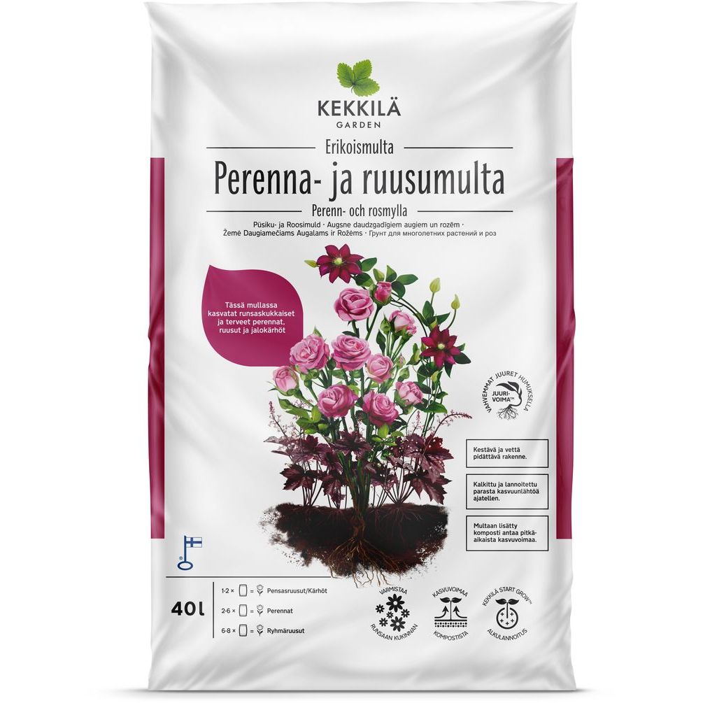 Perenna- ja ruusumulta Kekkilä 60 säkkiä x 40l/lava, 2400 litraa