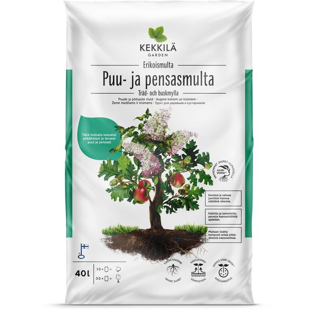 Puu- ja pensasmulta Kekkilä 60 säkkiä x 40l/lava, 2400 litraa