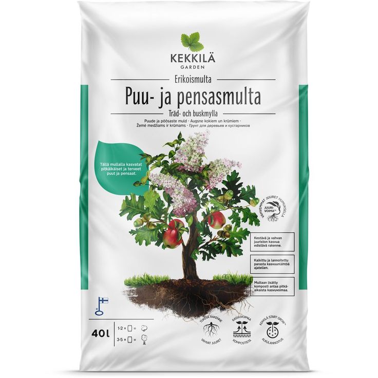 Puu- ja pensasmulta Kekkilä 60 säkkiä x 40l/lava, 2400 litraa