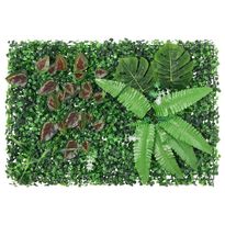 Keinotekoinen kasviaita 24 kpl vihreä 40x60 cm (66649)