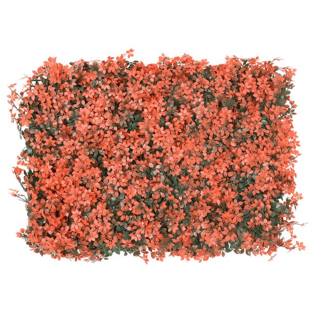 Keinotekoinen vaahteranlehtiaita 24 kpl punainen 40x60 cm (66641)
