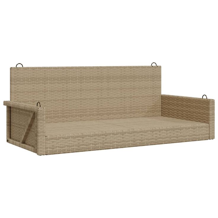 Keinupenkki beige polyrottinki 119x56x48 cm (65628)