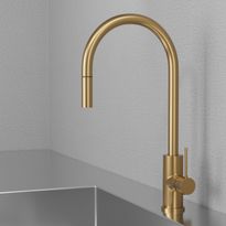 Keittiöhana Scandtap Steel Accent Sand D, pesukoneventtiilillä, messinki