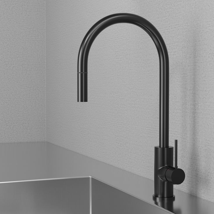 Keittiöhana Scandtap Steel Accent Shadow D pesukoneventtiilillä