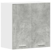 Keittiön seinäkaappi betonin harmaa 60x31x60 cm tekninen puu (61228)