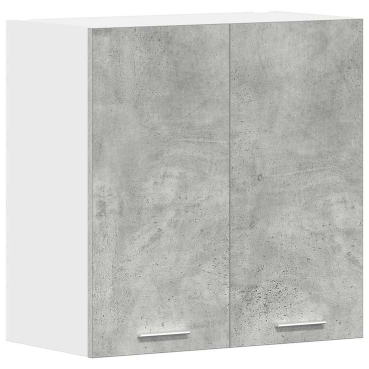 Keittiön seinäkaappi betonin harmaa 60x31x60 cm tekninen puu (61228)
