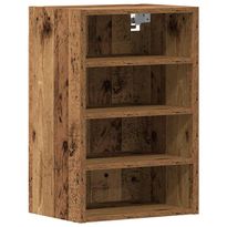 Keittiön yläkaappi riippuva vanha puu 40x29,5x60 cm suunniteltu puu (54182)