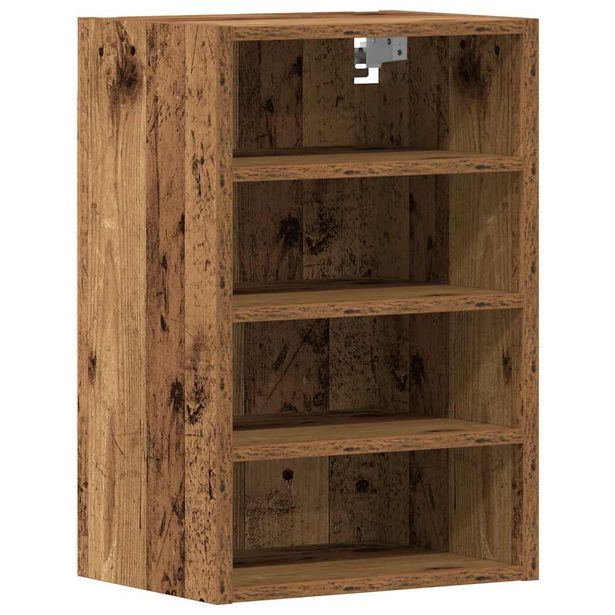 Keittiön yläkaappi riippuva vanha puu 40x29,5x60 cm suunniteltu puu (54182)