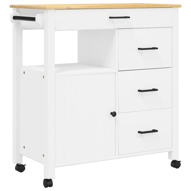Keittiövaunu MONZA 84x40x90 cm täysi mänty (76111)