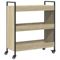 Keittiövaunu Sonoma-tammi 70x30x82 cm tekninen puu (42317)