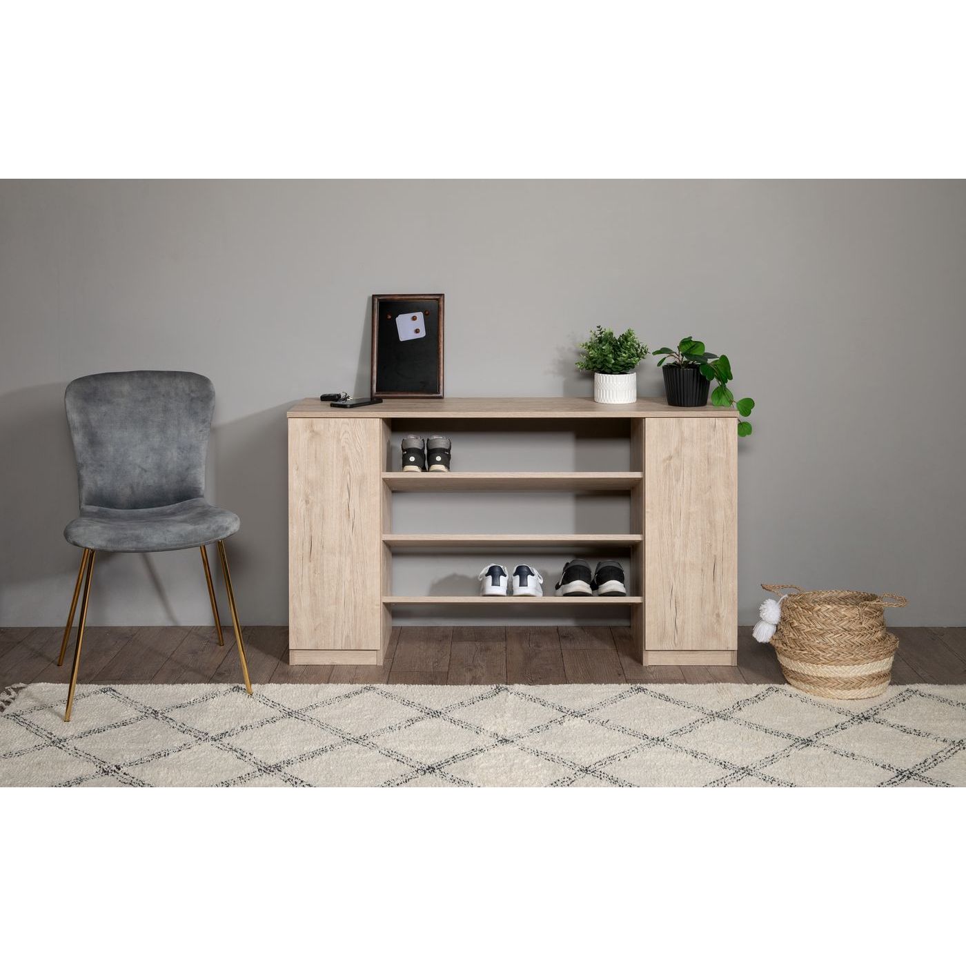 Kenkähylly Mirror Line Kopina, 150cm, sherwood