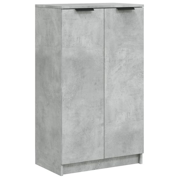 Kenkäkaappi betoninharmaa 59x35x100cm tekninen puu (11443)