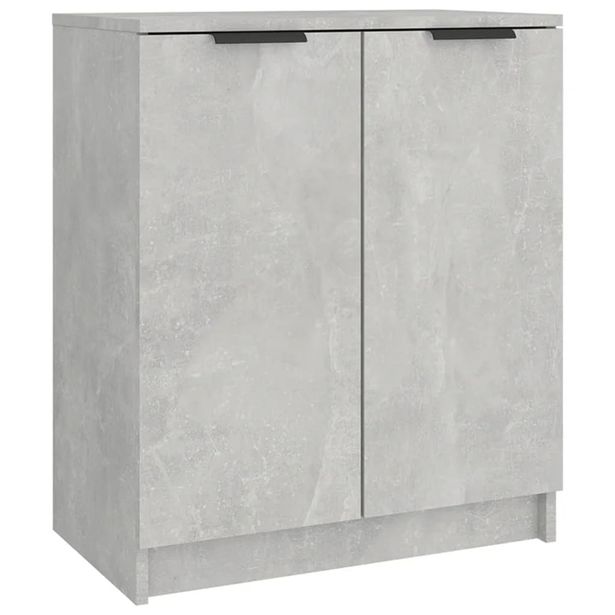 Kenkäkaappi betoninharmaa 59x35x70 cm tekninen puu (11425)