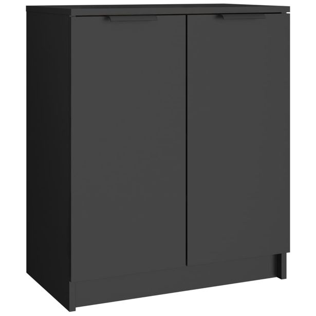Kenkäkaappi musta 59x35x70 cm tekninen puu (11422)