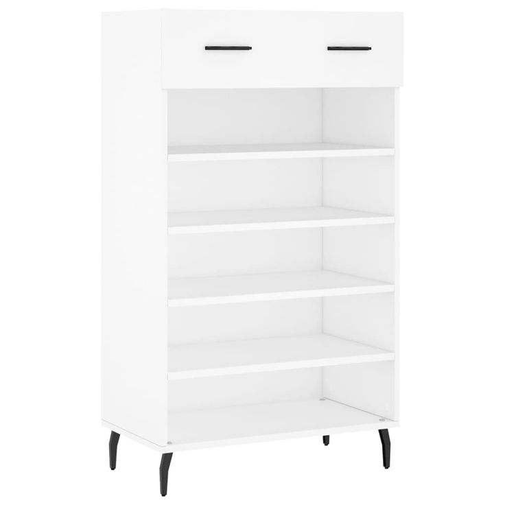 Kenkäkaappi valkoinen 60x35x105 cm tekninen puu (29628)