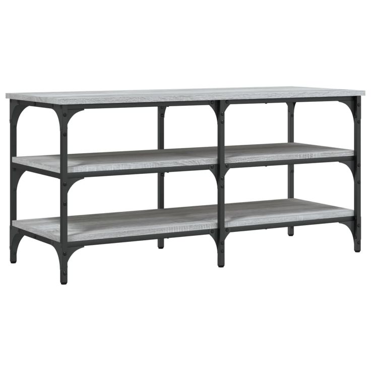 Kenkäpenkki harmaa Sonoma 100x38,5x49 cm tekninen puu (39046)