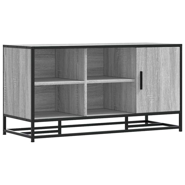 Kenkäpenkki harmaa Sonoma 100x40x53,5cm tekninen puu ja metalli (49217)