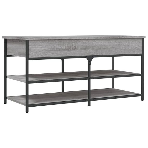 Kenkäpenkki harmaa Sonoma 100x42,5x50 cm tekninen puu (39036)
