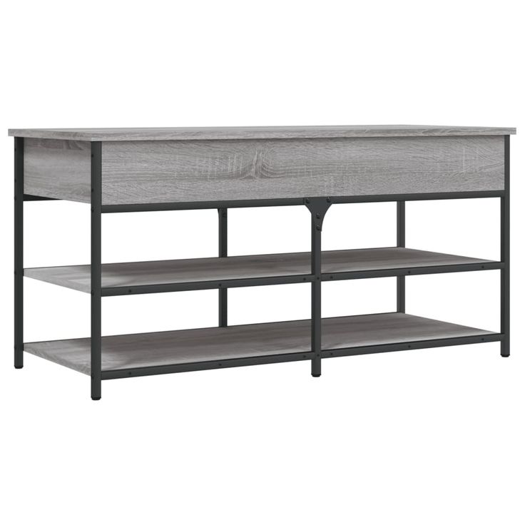 Kenkäpenkki harmaa Sonoma 100x42,5x50 cm tekninen puu (39036)