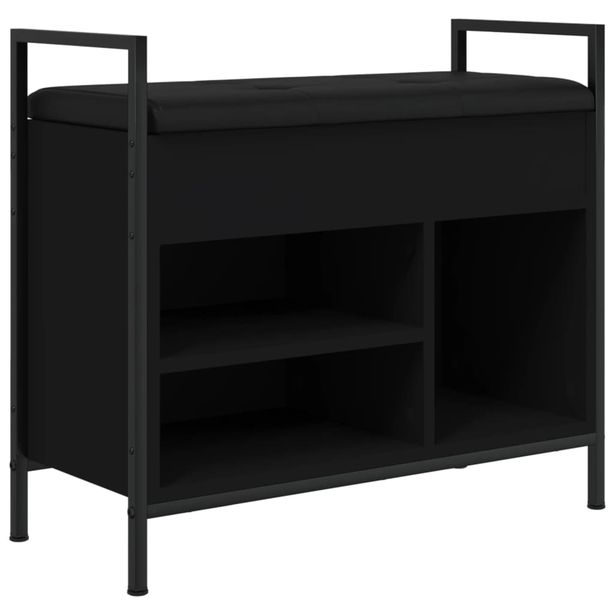 Kenkäpenkki musta 65,5x32x57,5 cm tekninen puu (35202)