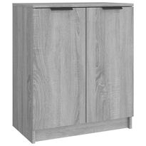 Kenkäteline harmaa Sonoma 59x35x70 cm tekninen puu (17103)