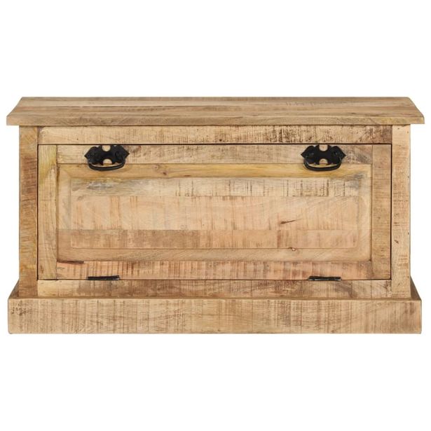 Kenkien säilytyspenkki 85x40x45 cm täysi mangopuu (37827)