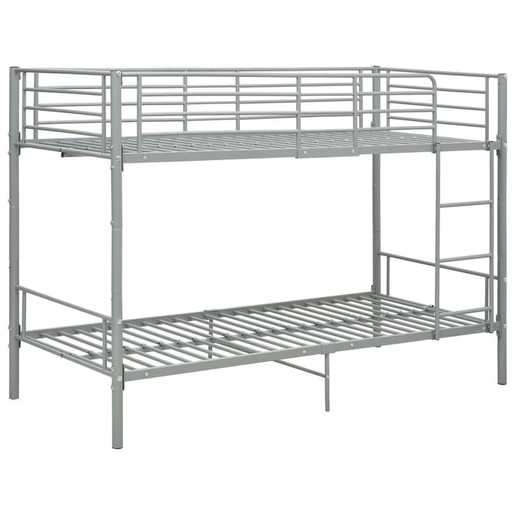 Kerrossänky harmaa metalli 90x200 cm (87911)