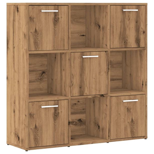 Kirjahylly artesaani tammi 90x28x90 cm tekninen puu ja rauta (56059)