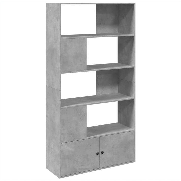 Kirjahylly betoninharmaa 100x36x189 cm tekninen puu (95327)
