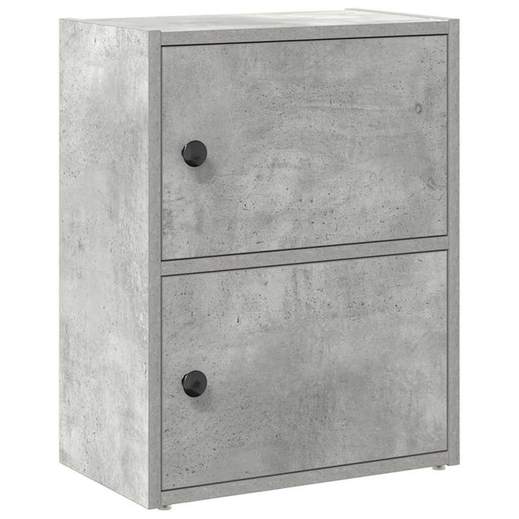 Kirjahylly betoninharmaa 40x24x52 cm tekninen puu (60358)