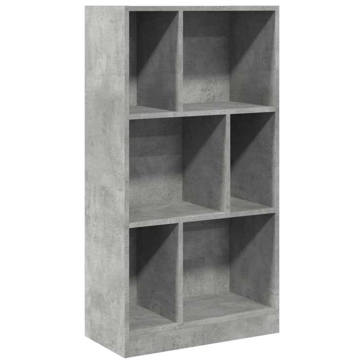 Kirjahylly betoninharmaa 57x28,5x107,5 cm tekninen puu (48006)