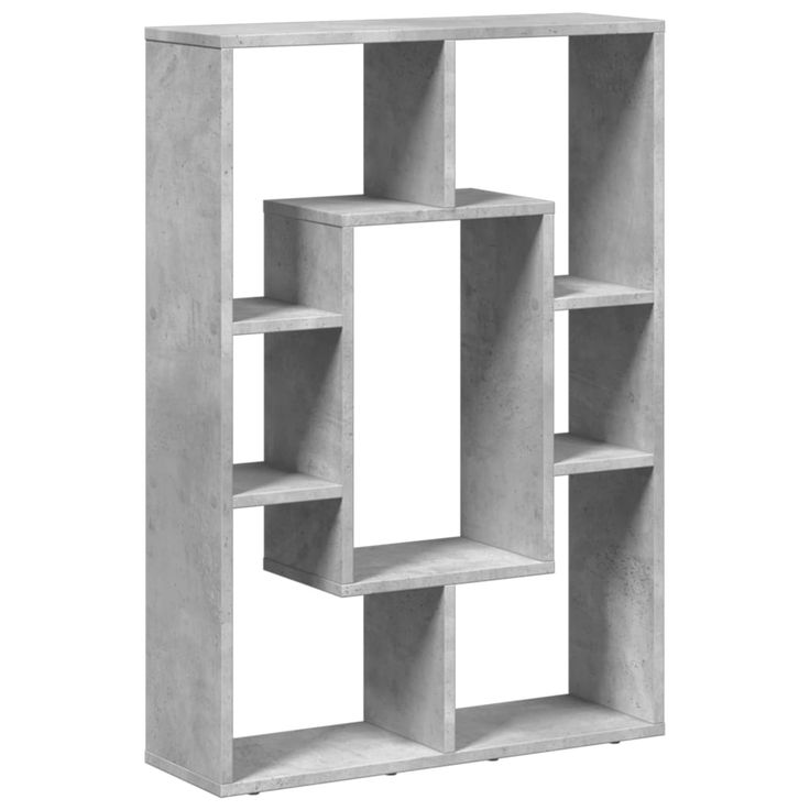 Kirjahylly betoninharmaa 63x20x90 cm tekninen puu (58141)