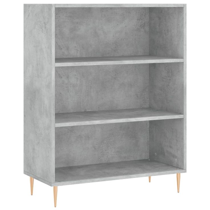 Kirjahylly betoninharmaa 69,5x32,5x90 cm tekninen puu (28352)