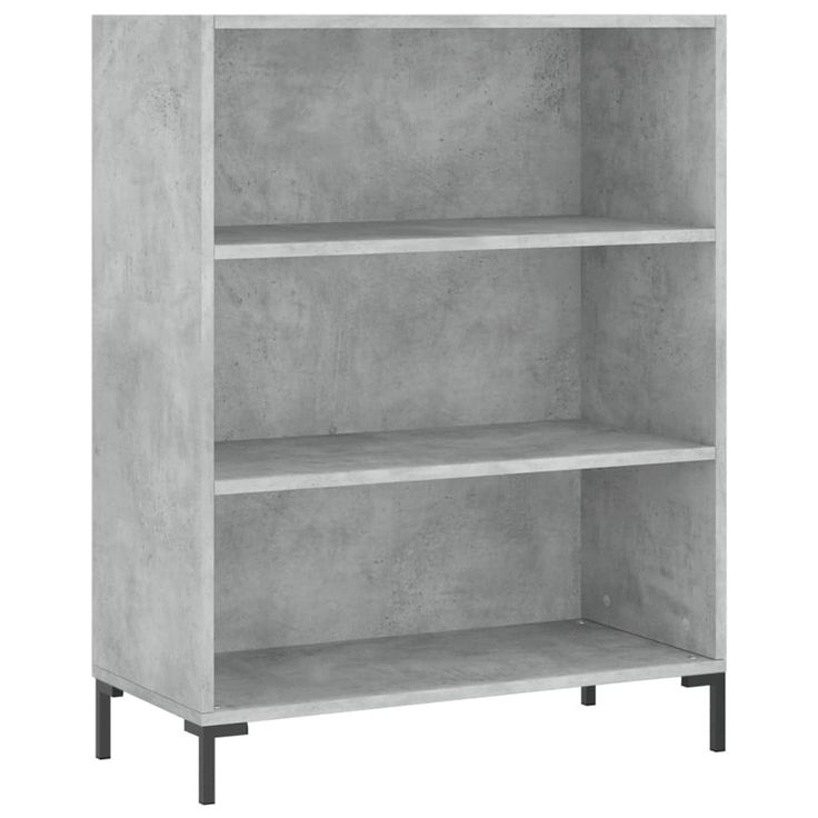 Kirjahylly betoninharmaa 69,5x32,5x90 cm tekninen puu (28368)