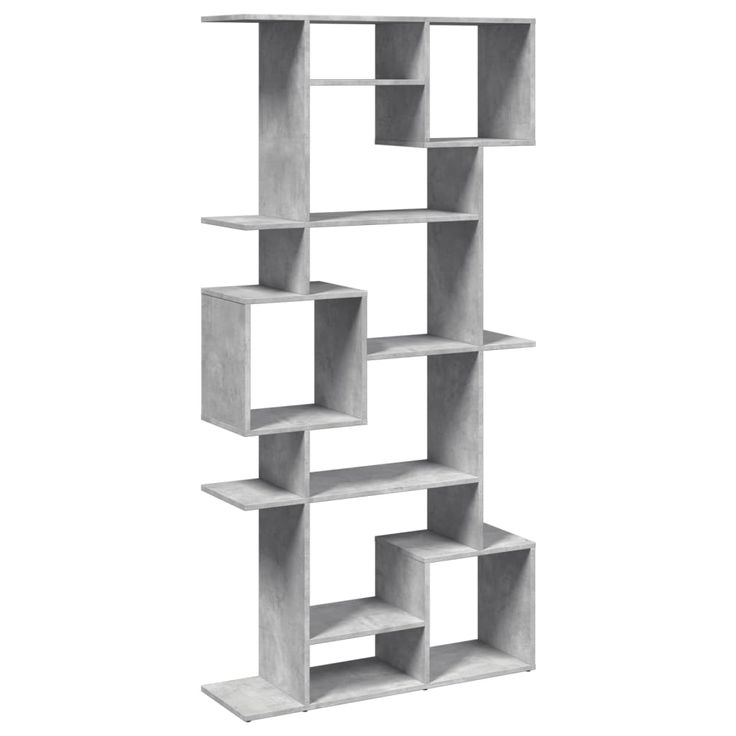 Kirjahylly betoninharmaa 92x29x188 cm lastulevy (10319)