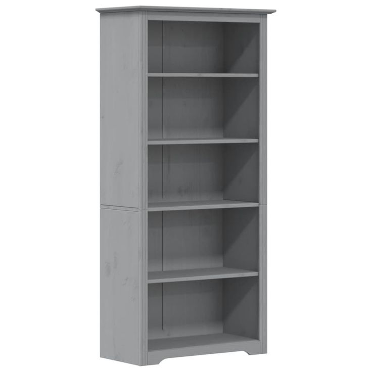 Kirjahylly BODO harmaa 82x40x173 cm täysi mänty 5-kerrosta (55082)
